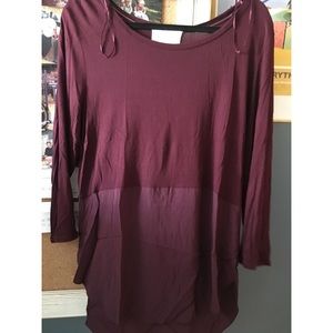 Long Sleeve Maroon Shirt